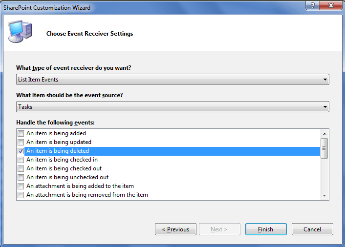 sharepoint 2010 event handler example