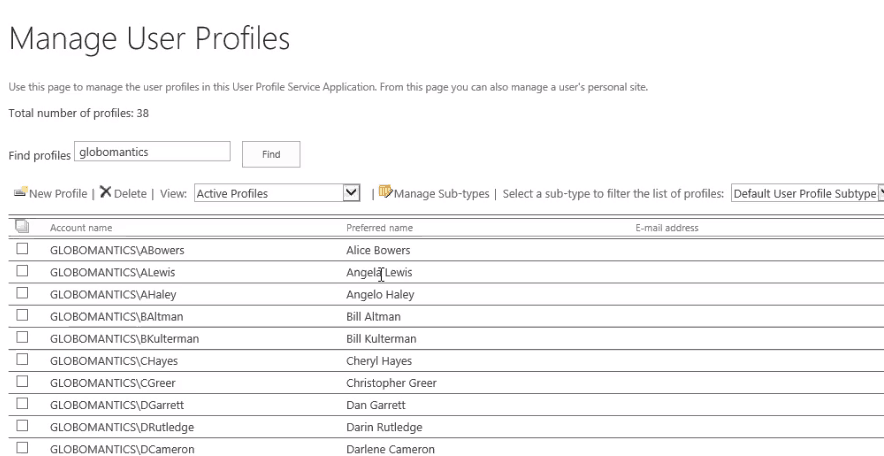 user profile service application sharepoint 2016