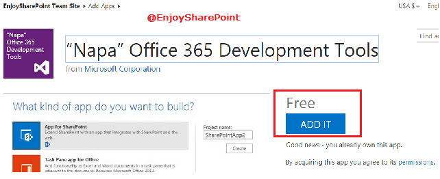 Create SharePoint 2013 Apps using Napa office 365 development tools