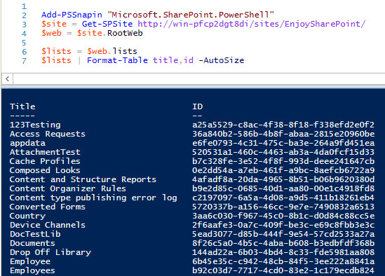 SharePoint 2013 Get SharePoint List or Document Library GUIDs using PowerShell