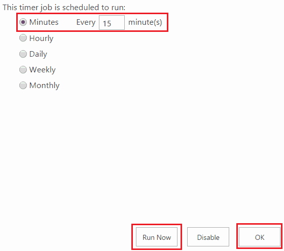 Force Retention Policy to Run Now sharepoint 2013
