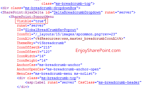Enable Breadcrumb in SharePoint 2013 or Implement Classic Breadcrumb in SharePoint 2013