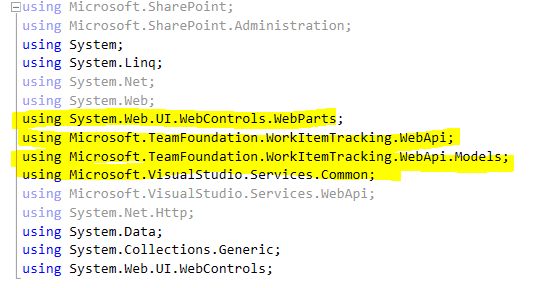 dlls display tfs work items in sharepoint