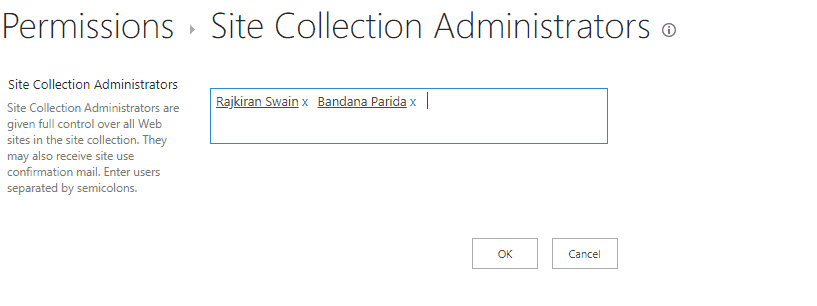 how to change sharepoint online site collection administrator