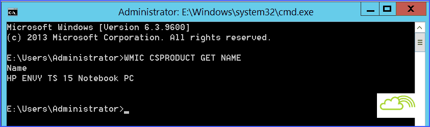 how to find product number of hp laptop using command prompt