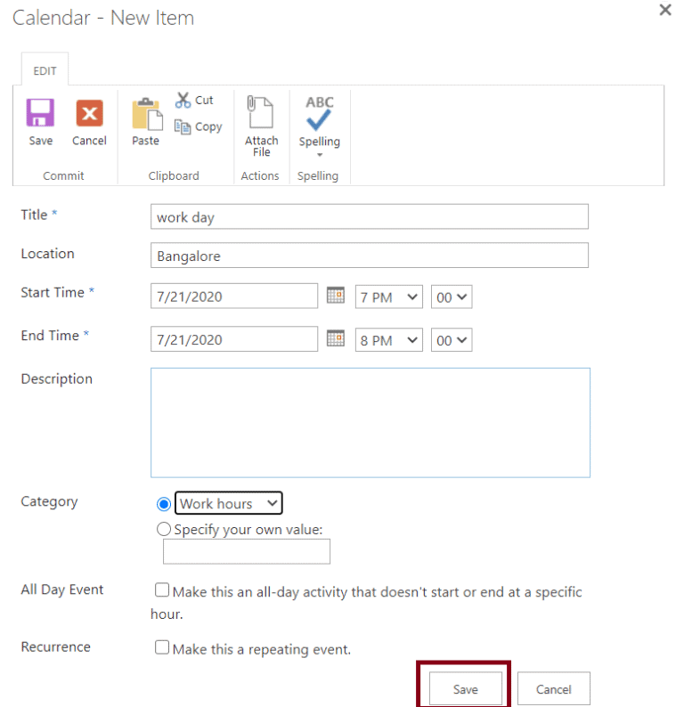 How to create a calendar in office 365 - EnjoySharePoint