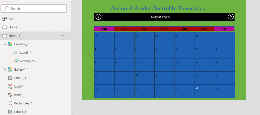 How To Create A Custom Calendar In PowerApps EnjoySharePoint