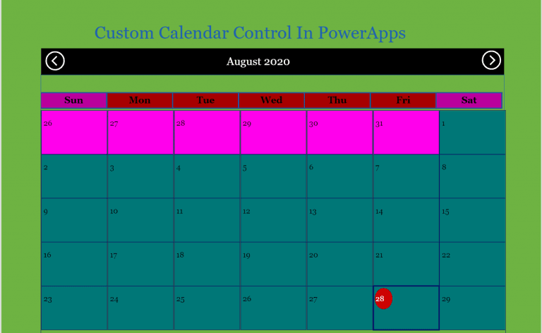 How To Create A Custom Calendar In PowerApps EnjoySharePoint