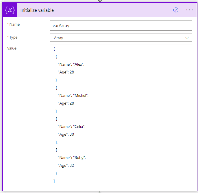 microsoft flow filter array variable