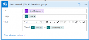 Power Automate send email to SharePoint group - EnjoySharePoint