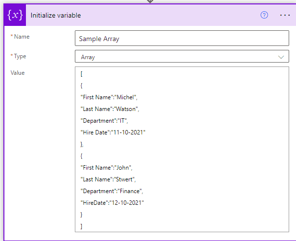 MS Flow create csv table from array