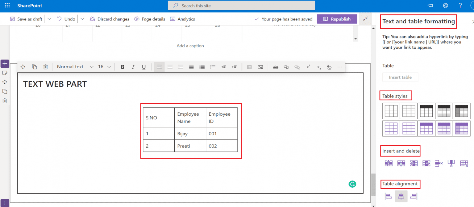 SharePoint Text Web Part - Enjoy SharePoint