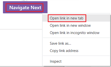 SharePoint online button web part open in new tab