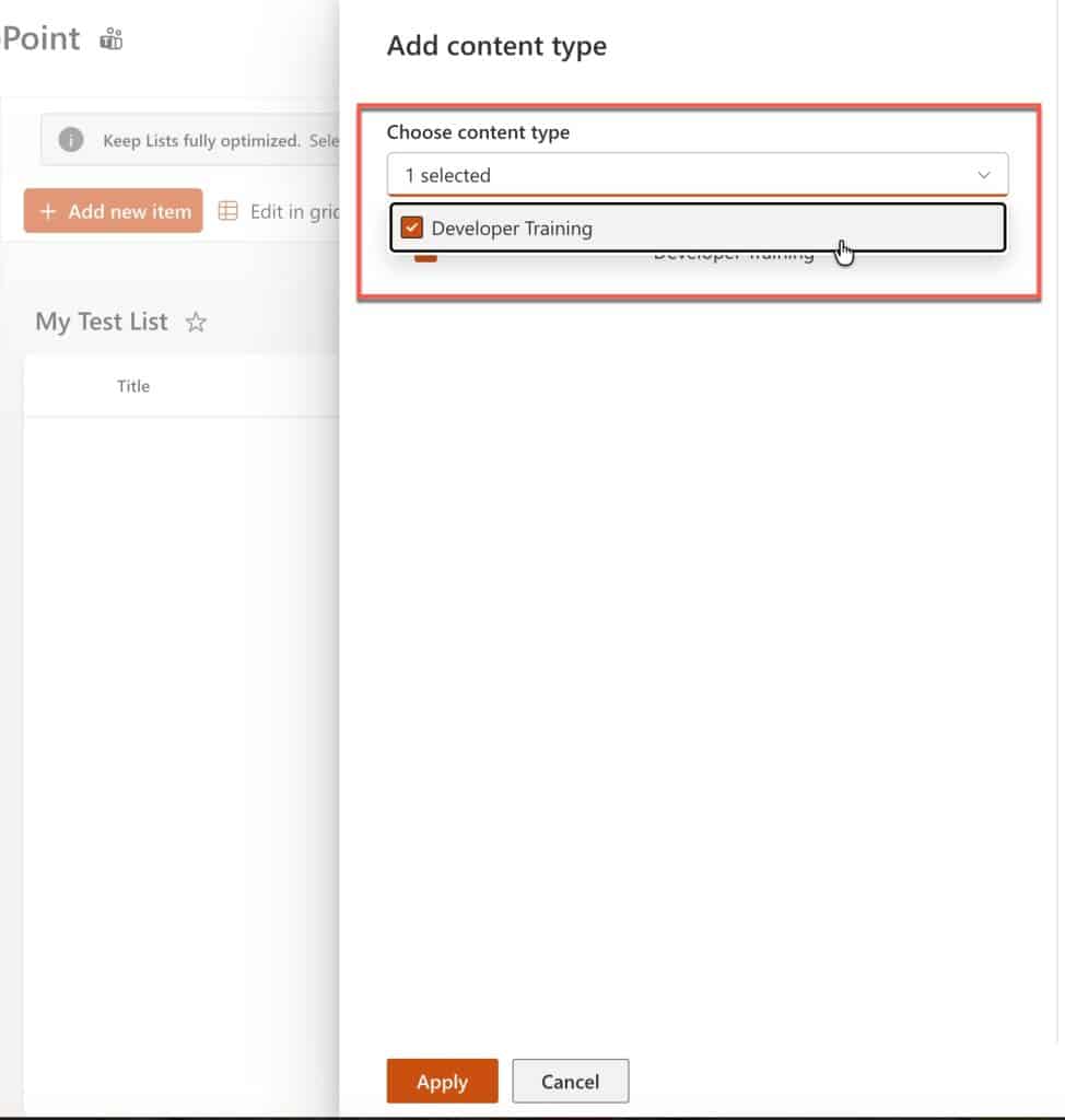sharepoint content type