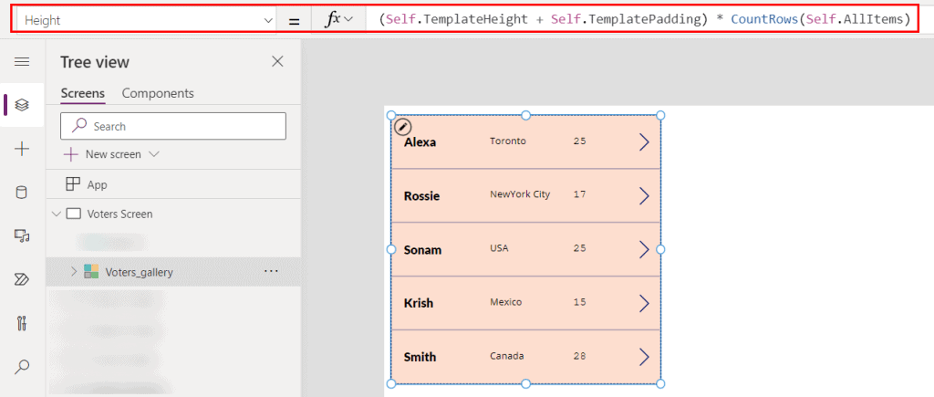 power apps gallery dynamic height