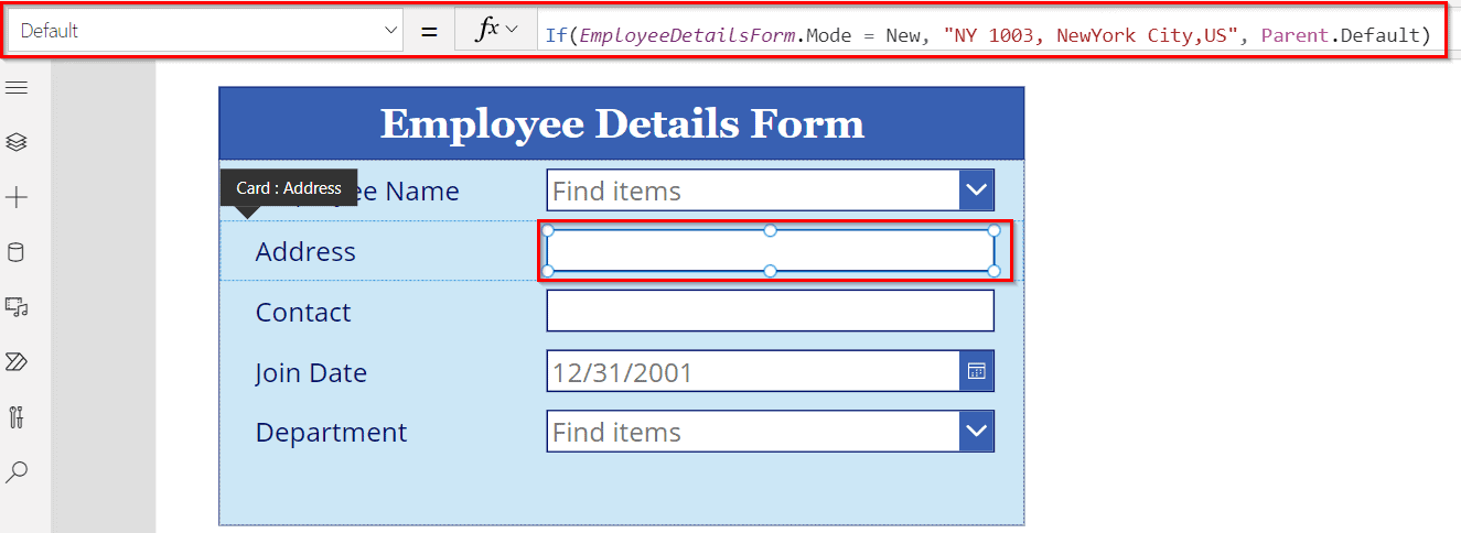 How to set default value in Power Apps data card? - Enjoy SharePoint