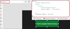 Patch Dataverse Choice Column in Power Apps
