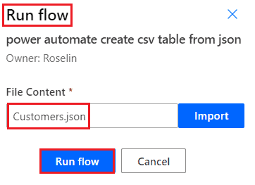 How to Create CSV table from JSON using Power Automate