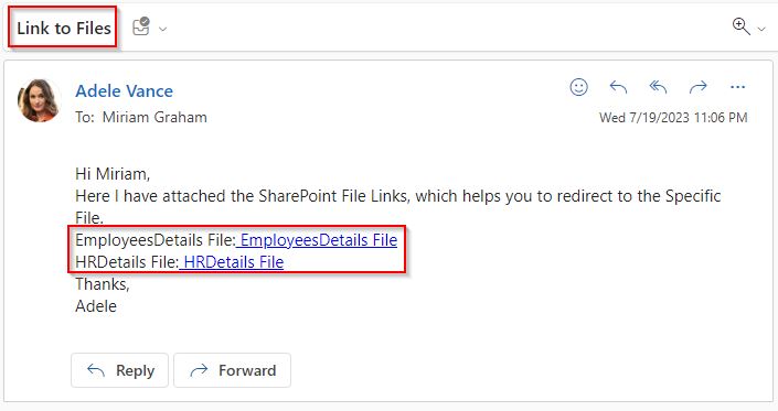create sharing link for a file using the Power Automate flow