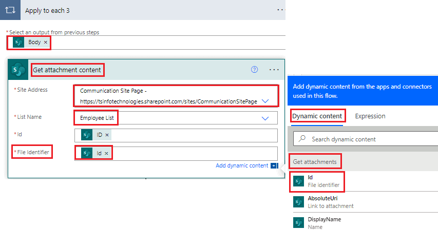Get attachments from a SharePoint list item using Power Automate