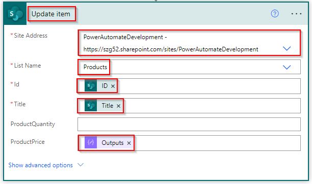 Example to convert float to integer in the Power Automate flow