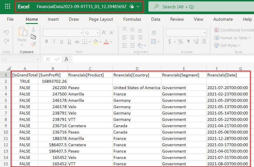 Run a query against a dataset action in Power Automate flow
