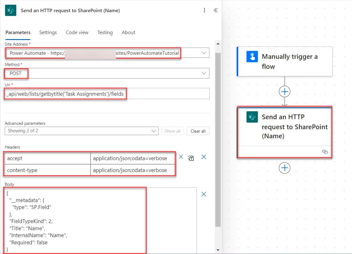How to create sharepoint list using power automate with various