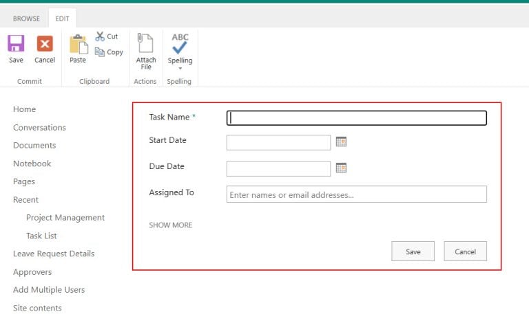How to Create and Manage Task List in SharePoint