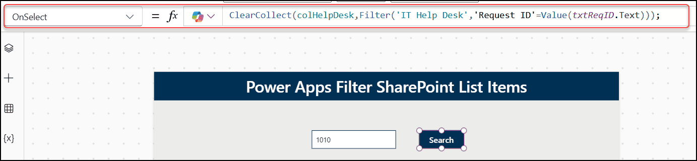 How to Filter SharePoint List Items in Power Apps