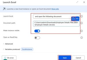 Extract Data from an Excel using Power Automate Desktop