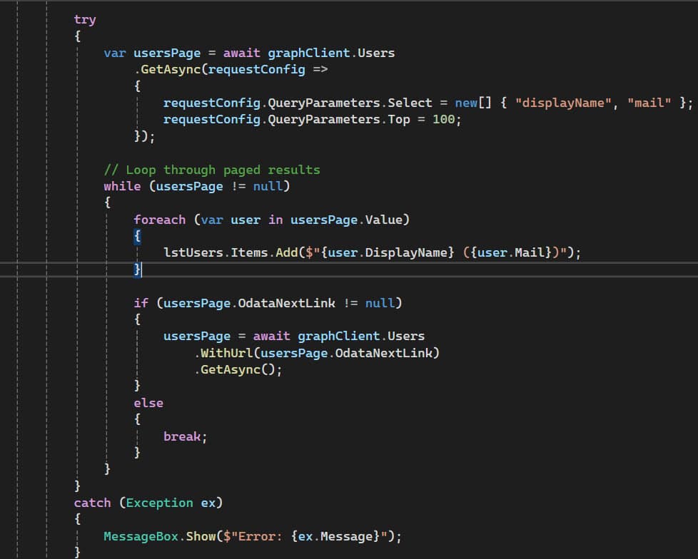 how to get user details from active directory in asp.net core