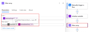 How to Filter an Array by Date in Power Automate?