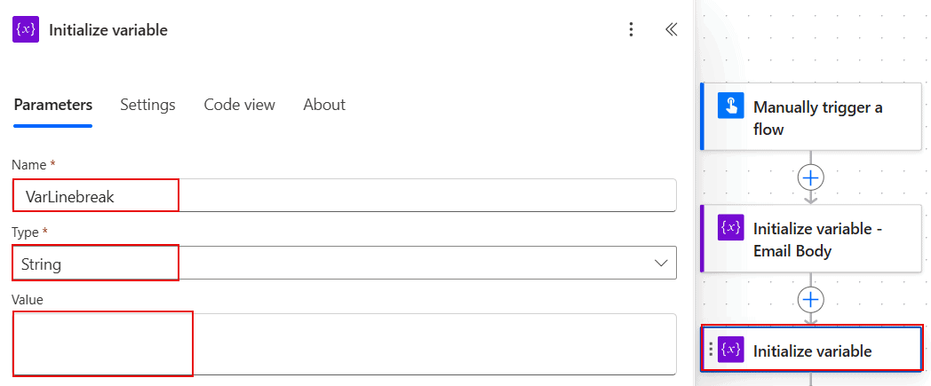Replace New Line with from a String using Power Automate