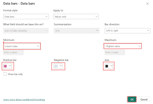 Power BI Matrix Visual Conditional Formatting