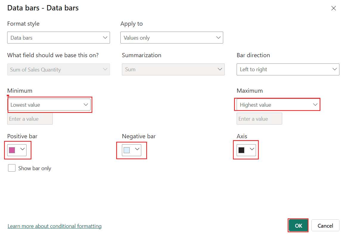 Power BI Matrix Visual Conditional Formatting