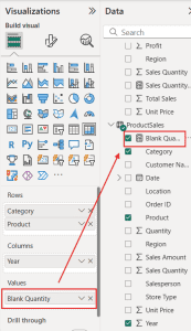 Replace Blank with Zero in Power BI Matrix Visual
