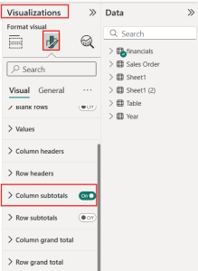 Turn Off Grand Totals in Power BI Matrix [Row & Column]