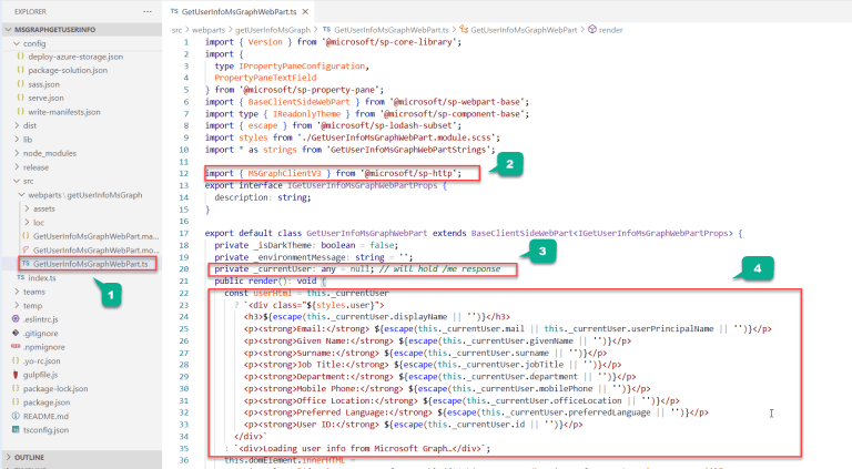Retrieve Current User Information in SPFx Web Part using Graph API