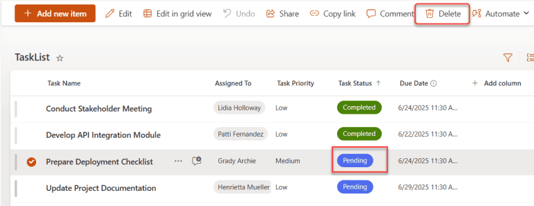 Customize SharePoint List Toolbar Buttons with List Formatting