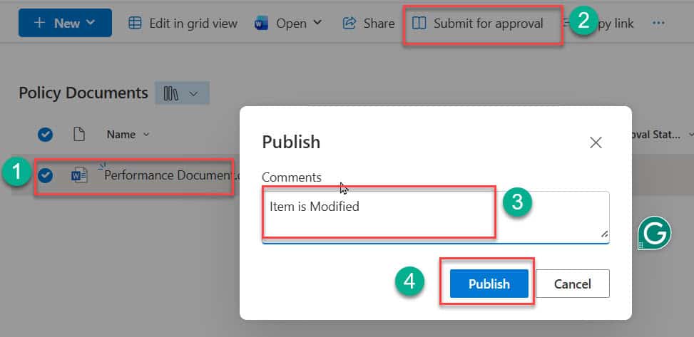 content approval workflow in sharepoint online