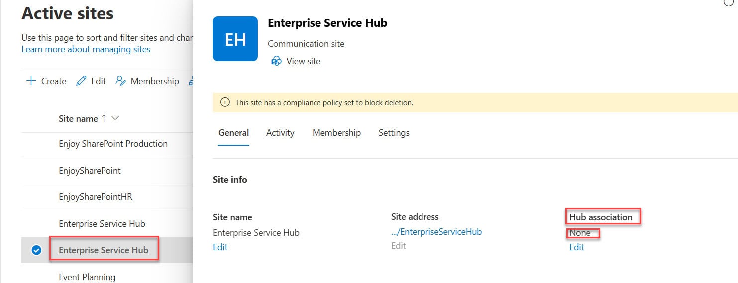 Create a Hub Site in SharePoint Online - Enjoy SharePoint
