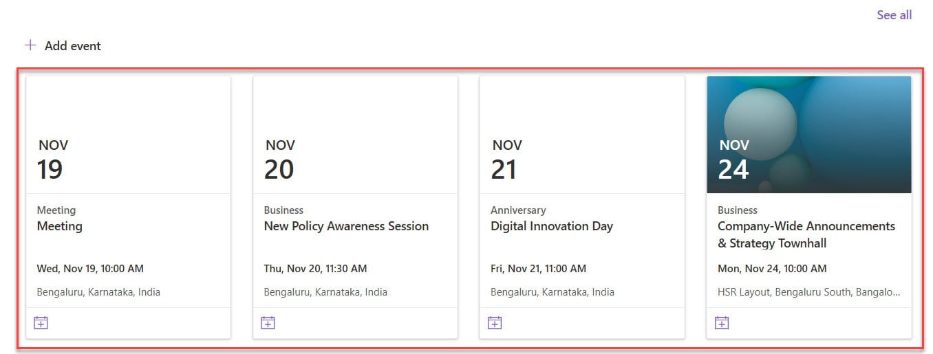 Sharepoint Event Schedule Events Web Part in SharePoint Online - Enjoy SharePoint
