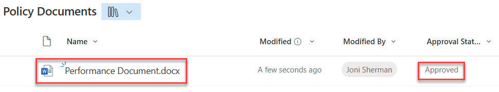 use of content approval in sharepoint online library