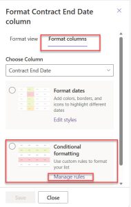 SharePoint List Conditional Formatting Based on Date