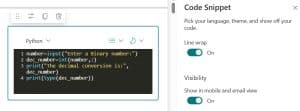 SharePoint Online Code Snippet Web Part - Enjoy SharePoint