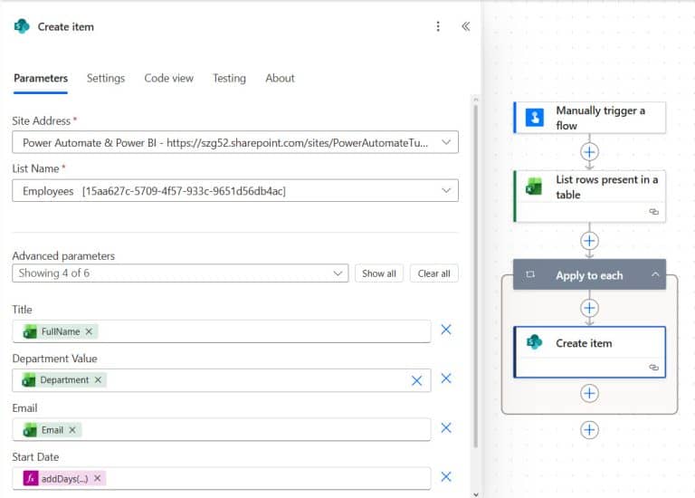 Import Data from Excel to a SharePoint list using Power Automate