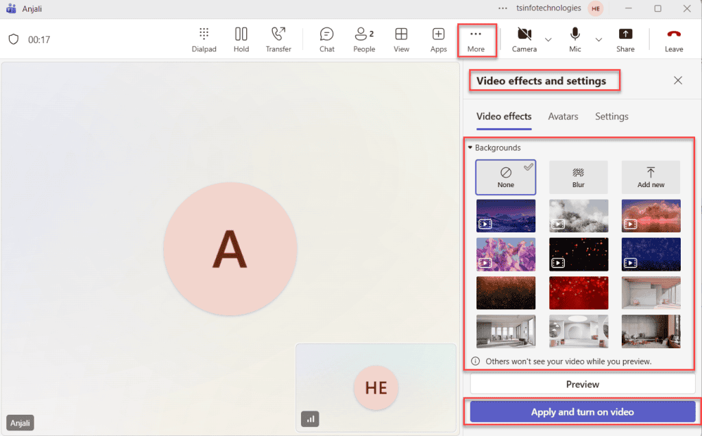 Blur Background During a Live Microsoft Teams Meeting