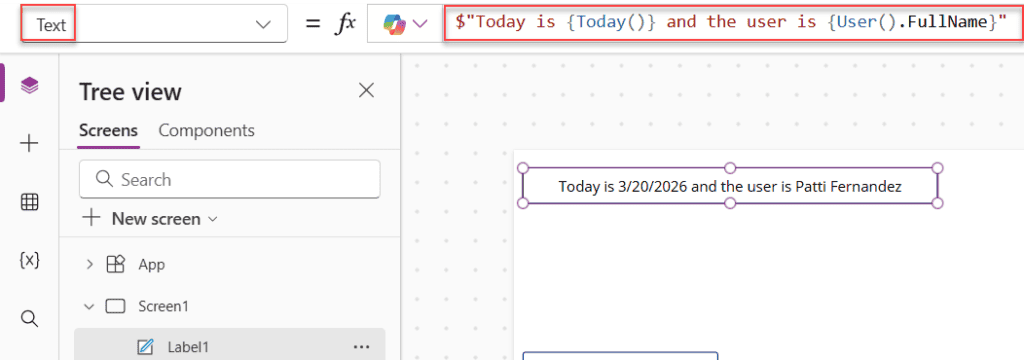 power apps combine two strings