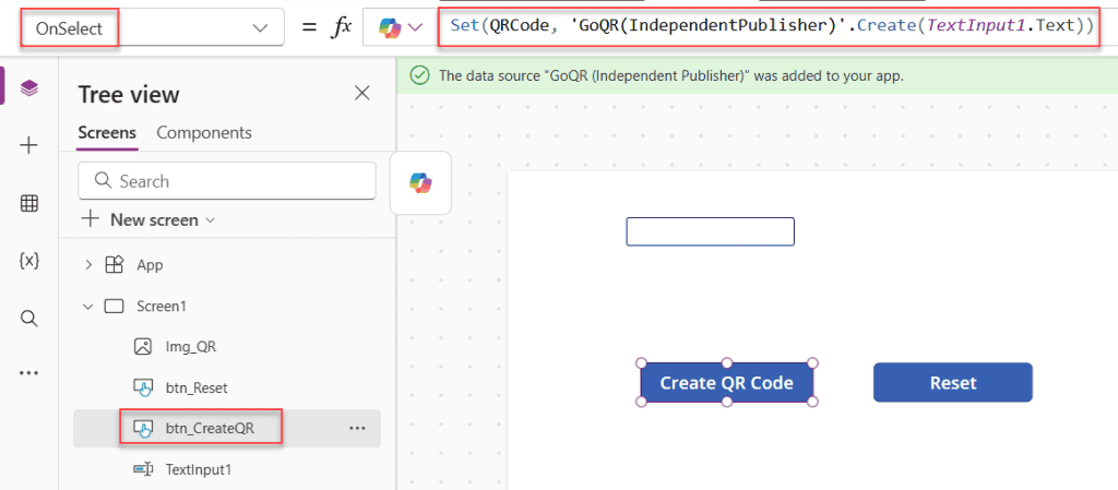power apps generate qr code