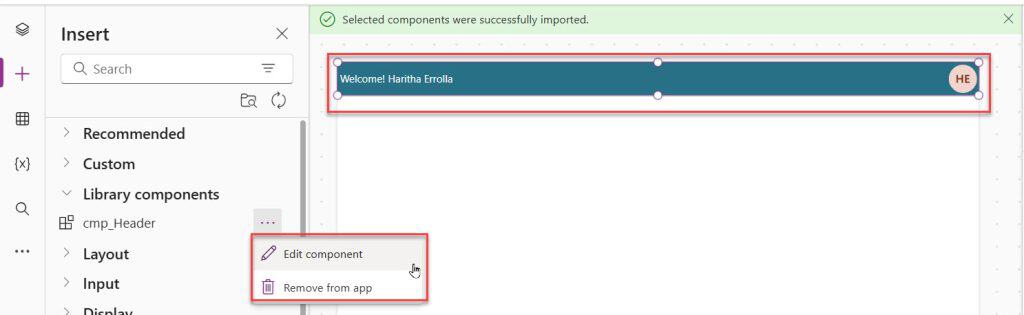 add power apps component from component library add power apps component from component library